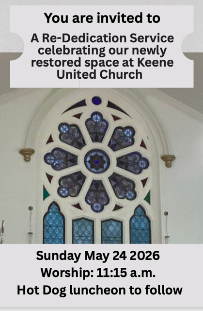 entecost - Rededication Service at Keene United Church
